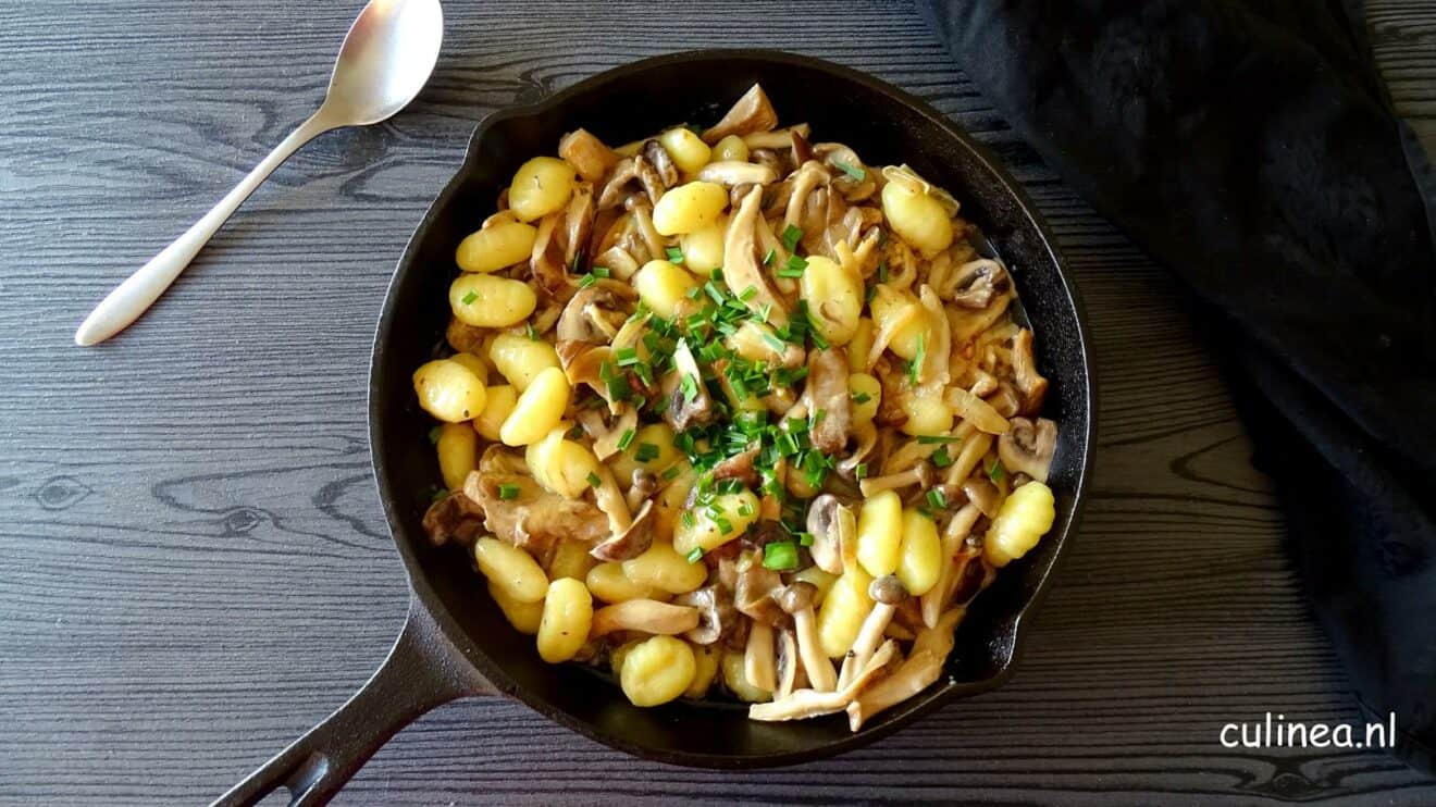 Gnocchi met paddenstoelenroomsaus