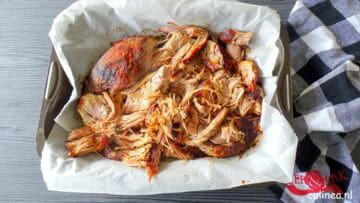 Pulled pork in de oven bereid