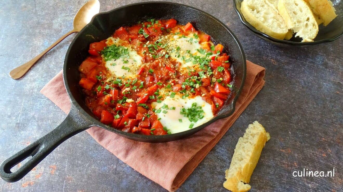 Shakshuka groentestoof met eieren