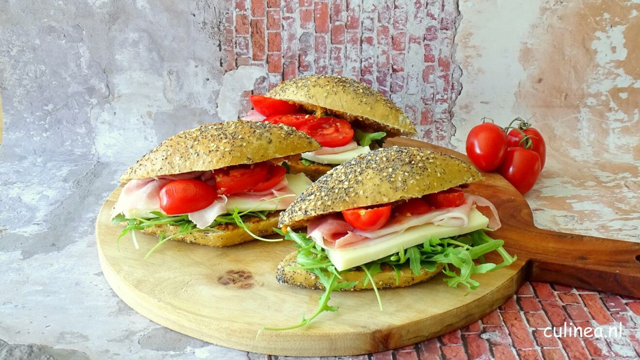 Sandwich Italiaanse kaas en ham