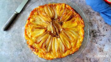 Tarte tatin van sjalotjes