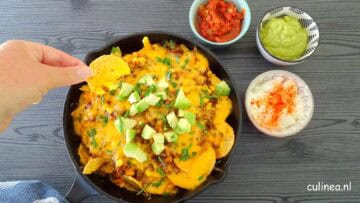 Nachos met vegetarisch gehakt