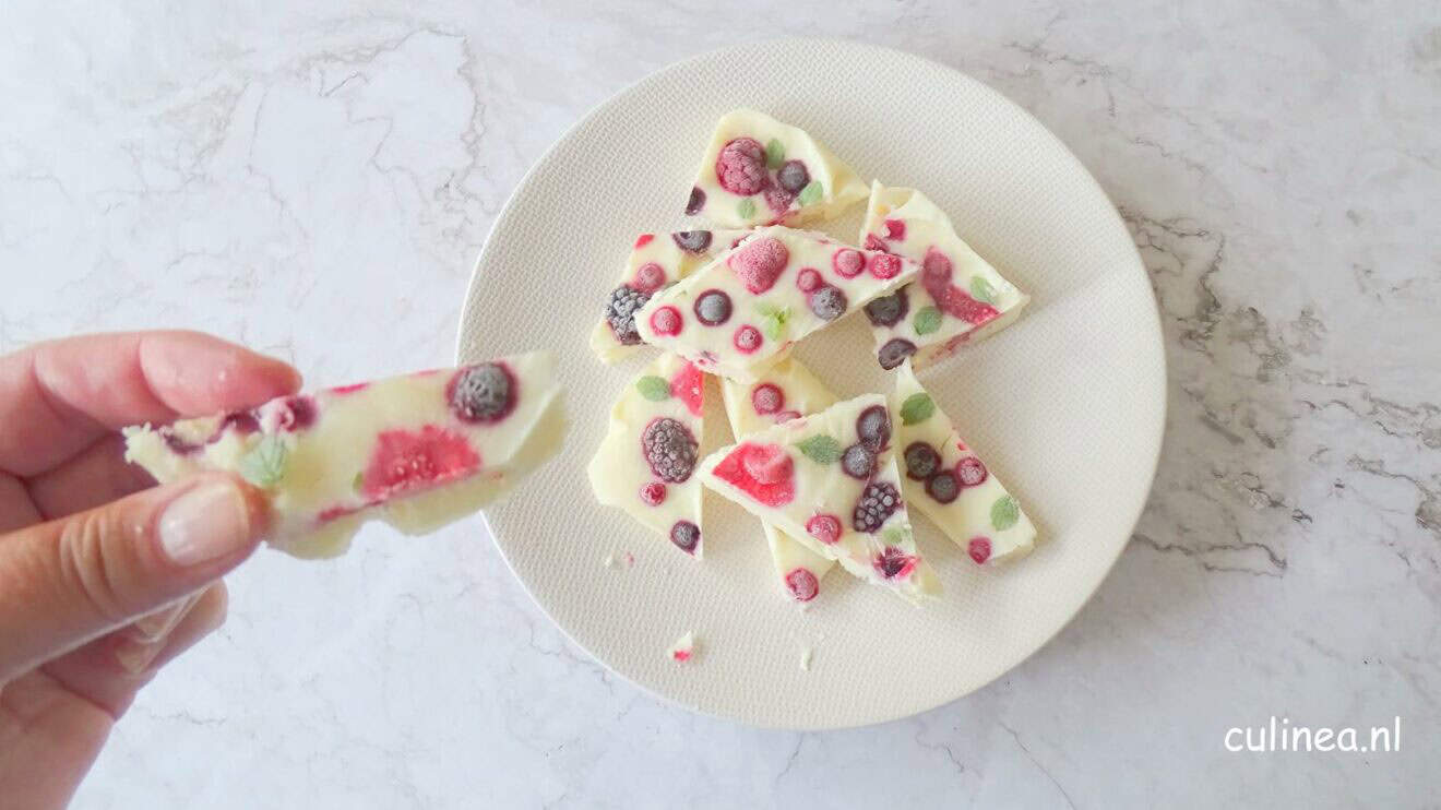 Yoghurt bark met fruit