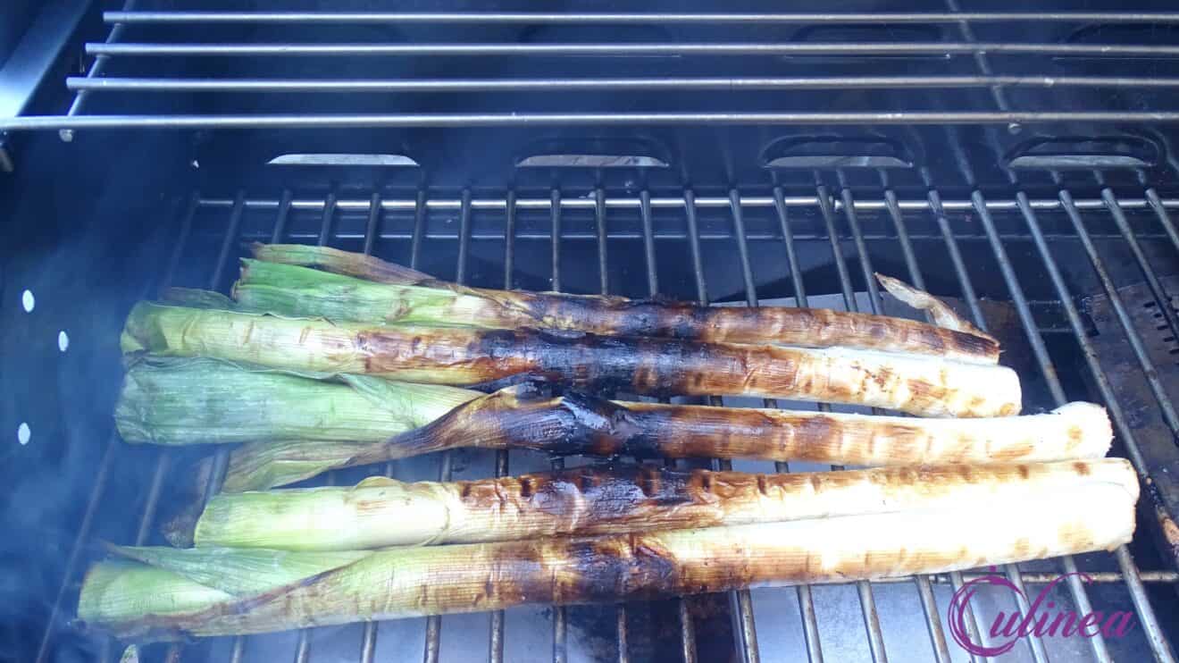 Geroosterde prei met Romesco saus