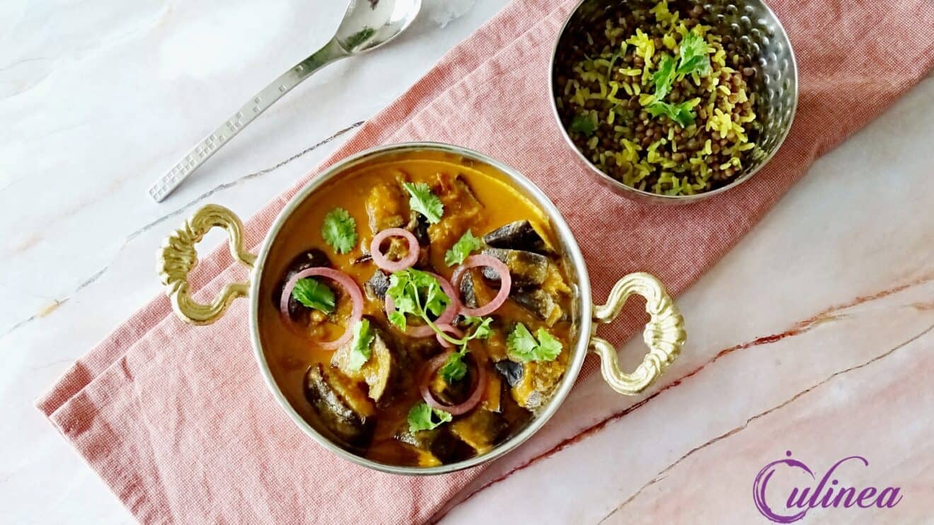 Vegetarische aubergine curry