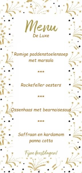 Vier verschillende Kerstmenu’s