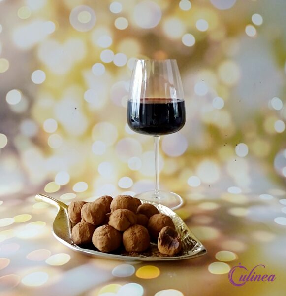 Rode wijn chocolade truffels