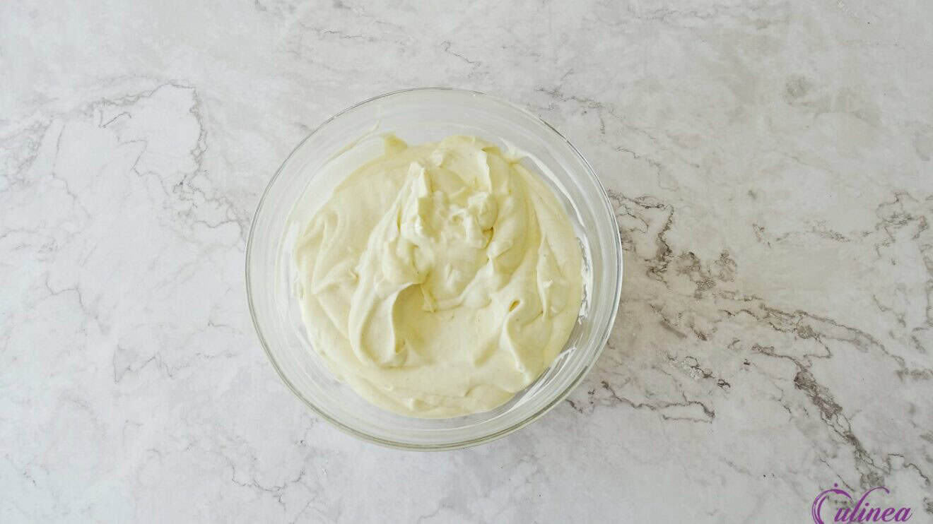 Custardmousse met rabarber