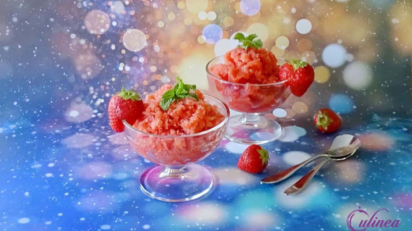 Aardbeien Crodino granita