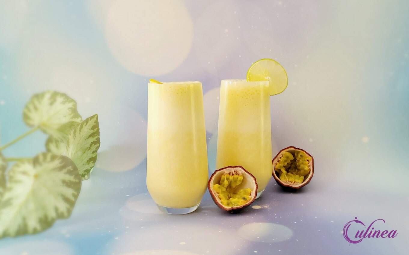 Passiefruit smoothie met kokosmelk Culinea.nl;