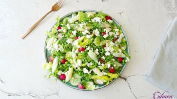 Salade met asperges, feta en dille