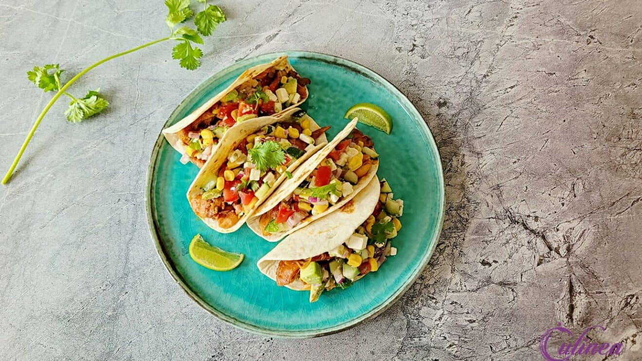 Pulled kip taco’s met salsa