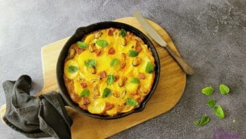 Spaanse tortilla met chorizo en mosselen