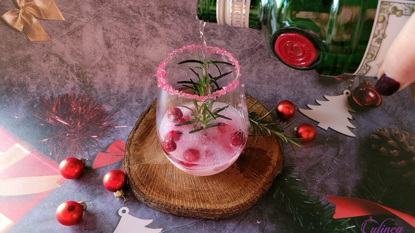 Cranberry en rozemarijn gin-tonic