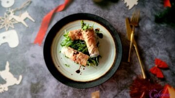 Italiaanse ham en rucola rolletjes