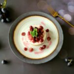 Mini cheesecake met gestoofde druiven